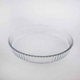 ظرف پیتزا خوری مدل شیشه ای دایره ای