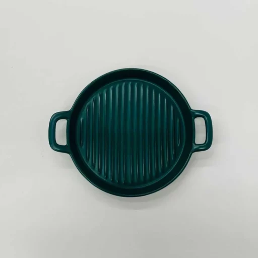 بشقاب مدل گرد رنگ مشکی دوسته دار