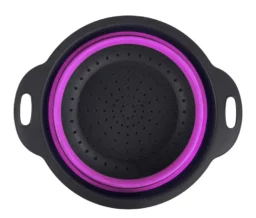 ابکش طرح سلیکونی دسته دار رنگ بنفش سایز بزرگ سوراخ دار