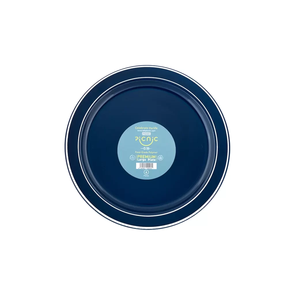 بشقاب و پیش دستی الماس دایره متالیک -پیکنیک پرایم