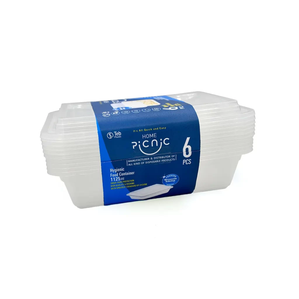 ظرف سوپرفرش 1125cc بسته 6 عددی - پیکنیک هوم