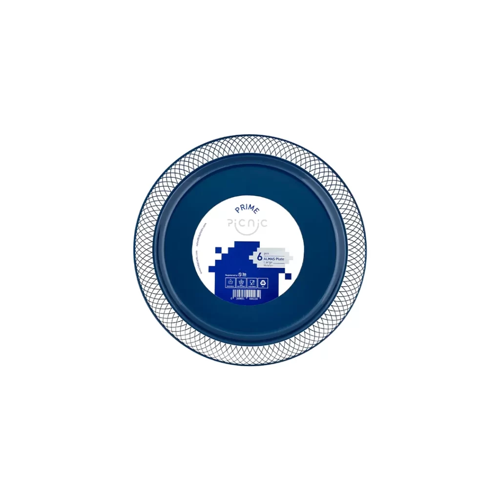 بشقاب و پیش دستی الماس مشبک متالیک - پیکنیک پرایم