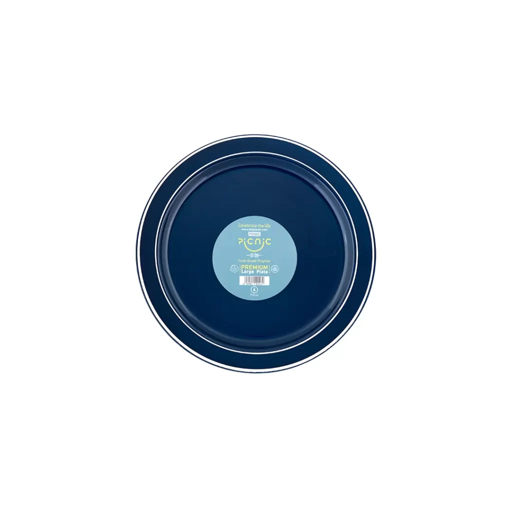 بشقاب و پیش دستی الماس دایره متالیک -پیکنیک پرایم