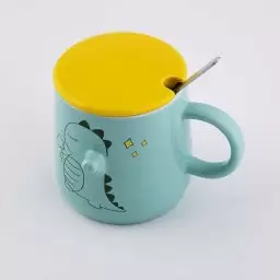 ماگ طرح پنجه برجسته رنگ سبز دسته دار
