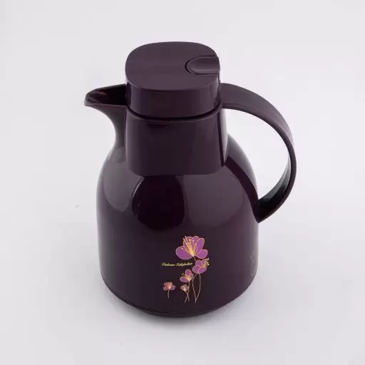 فلاسک مدل شیشه دار رنگ مشکی درب دار