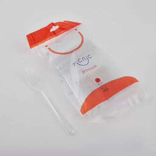 چنگال سیدنی شفاف بسته 25 عددی