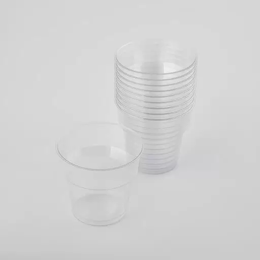 لیوان طرح شفاف بسته 10 عددی