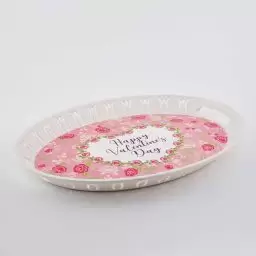 سینی بیضی گل دار مدل لاله