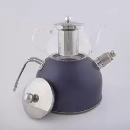 کتری قوری رنگ سرمه ای