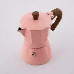 قهوه جوش طرح سه کاپ رنگ گلبهی