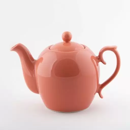 قوری رنگ گوجه ای ساده دسته دار