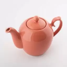 قوری رنگ گوجه ای مدل ساده دسته دار