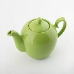 قوری رنگ سبز ساده دسته دار