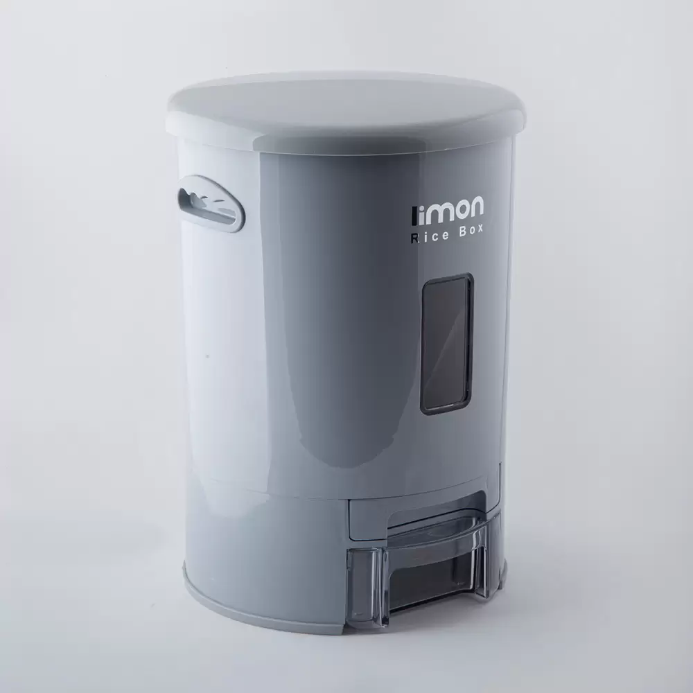 سطل برنج مدل گرد رنگ طوسی