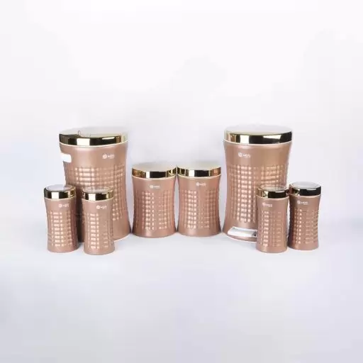 سرویس اشپز خانه مدل 8 پارچه رنگ پوست پیازی