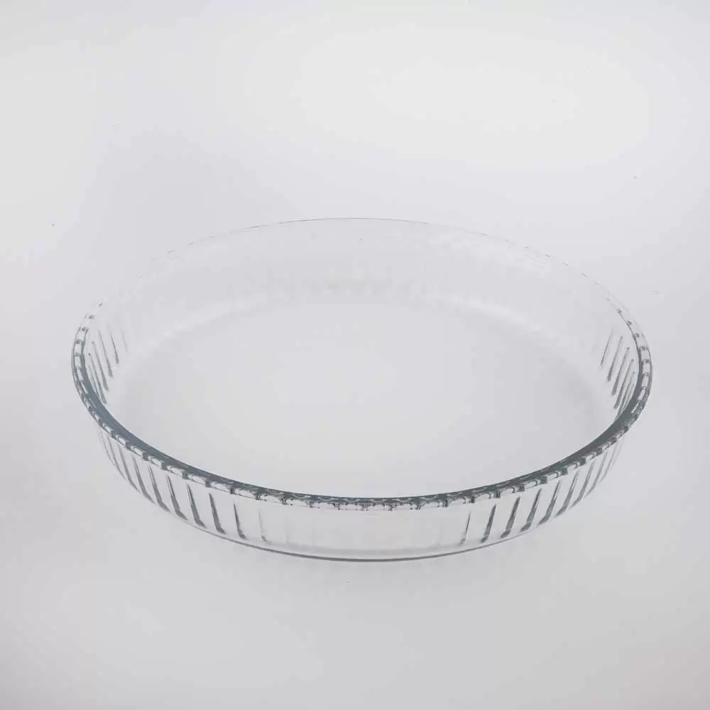ظرف پیتزا خوری مدل شیشه ای دایره ای