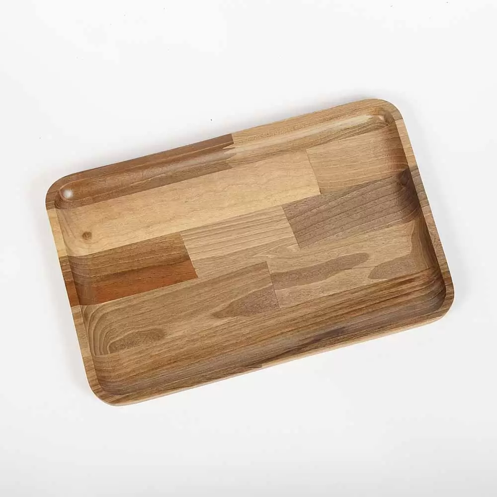 سینی مستطیلی چوبی شکل