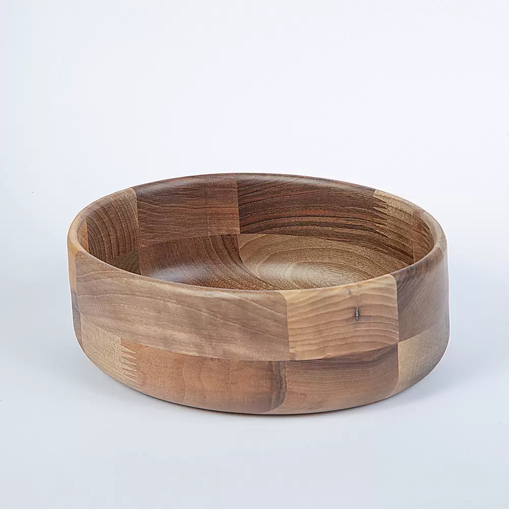 کاسه طرح چوبی بیضی شکل