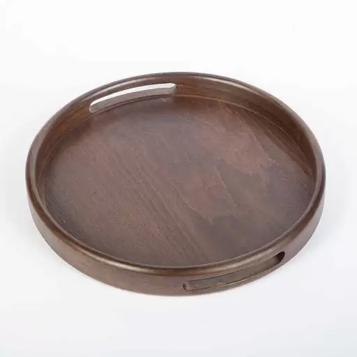 سینی گردویی چوبی دسته دار