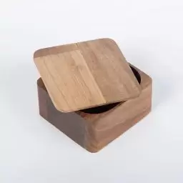 قندان مربعی جنس چوبی درب دار