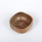 کاسه مکعبی گوشه گرد چوبی