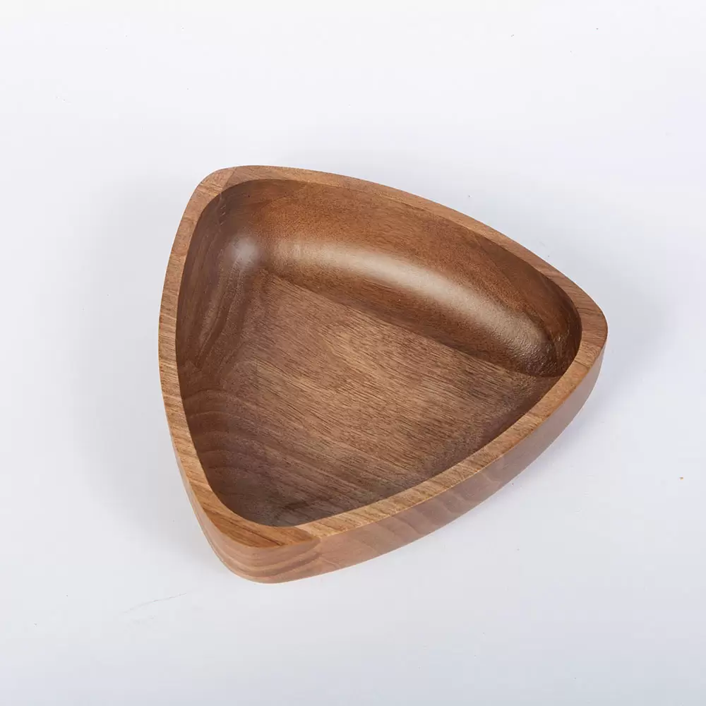 کاسه مکعب مثلثی چوبی