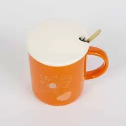ماگ طرح رخ رنگ نارنجی