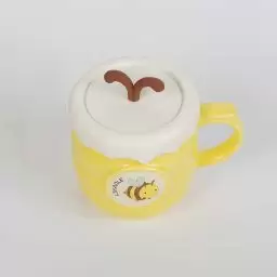 ماگ طرح زنبور رنگ زرد