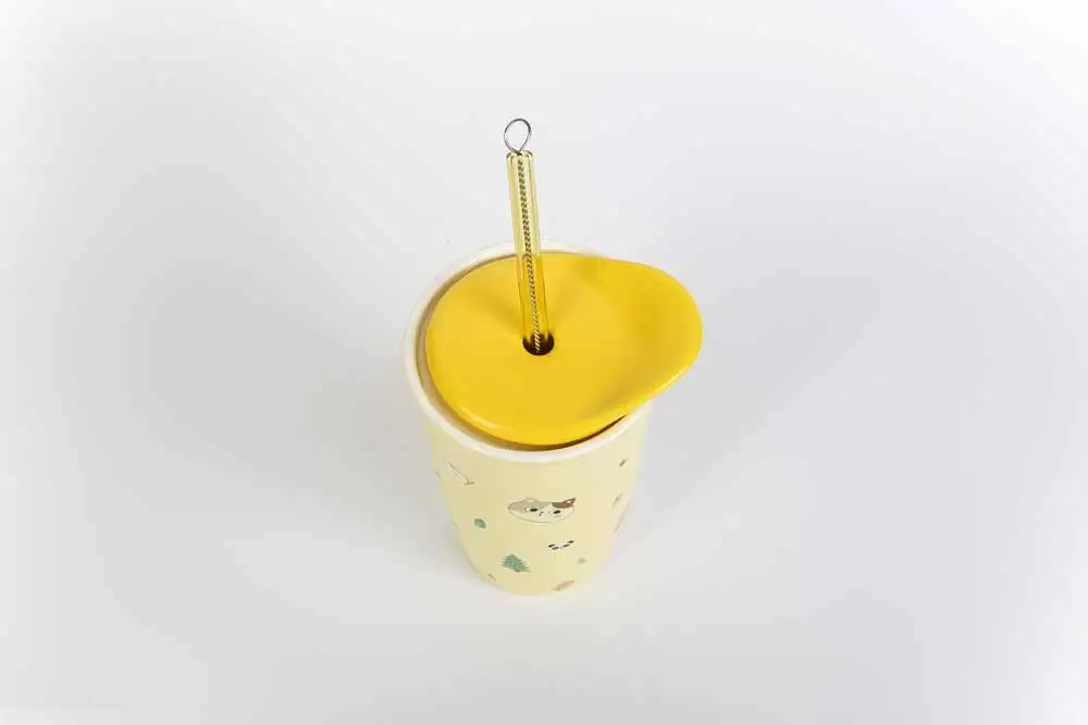 ماگ طرح خرس رنگ زرد