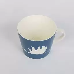 ماگ طرح قو رنگ ابی دسته دار