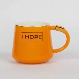 ماگ بدون درب دور طلایی