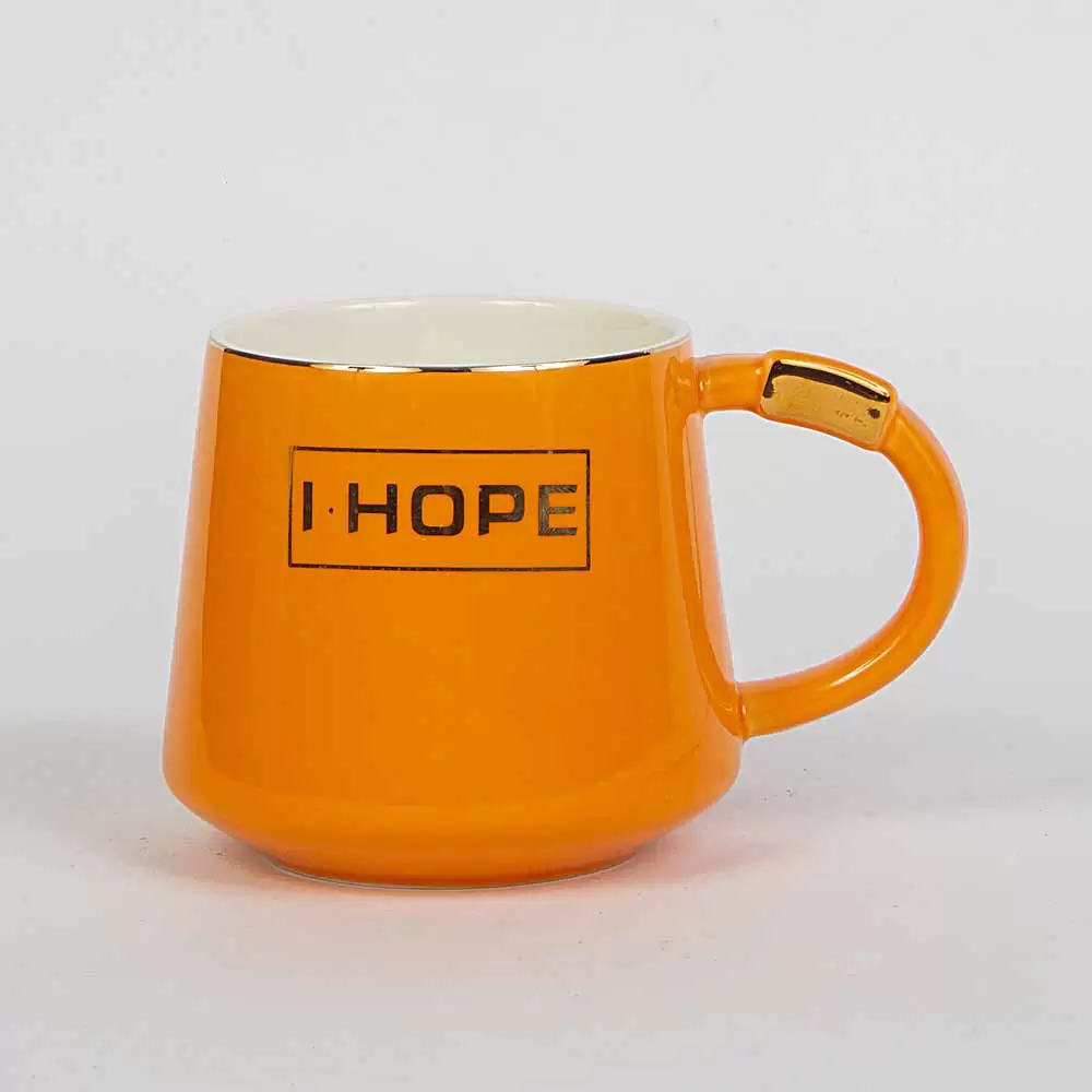 ماگ بدون درب دور طلایی