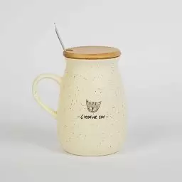 ماگ شکل گربه همراه با قاشق