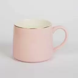 ماگ دسته دار رنگ گلبهی
