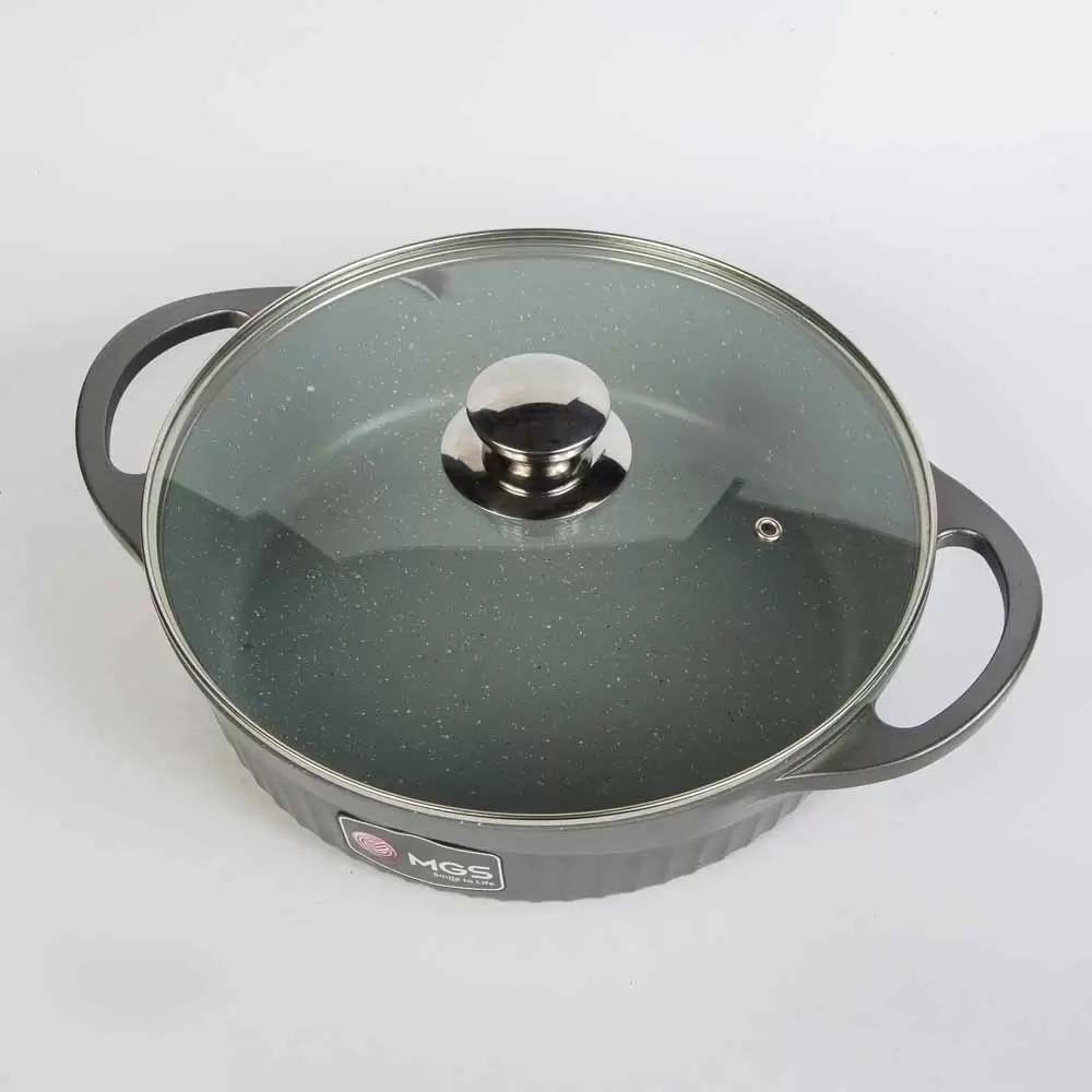 ماهیتابه در دار رنگ طوسی طرح جرمنی