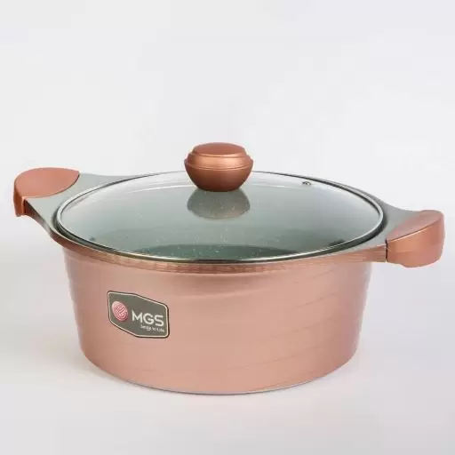 قابلمه رنگ گلبهی سایز 28