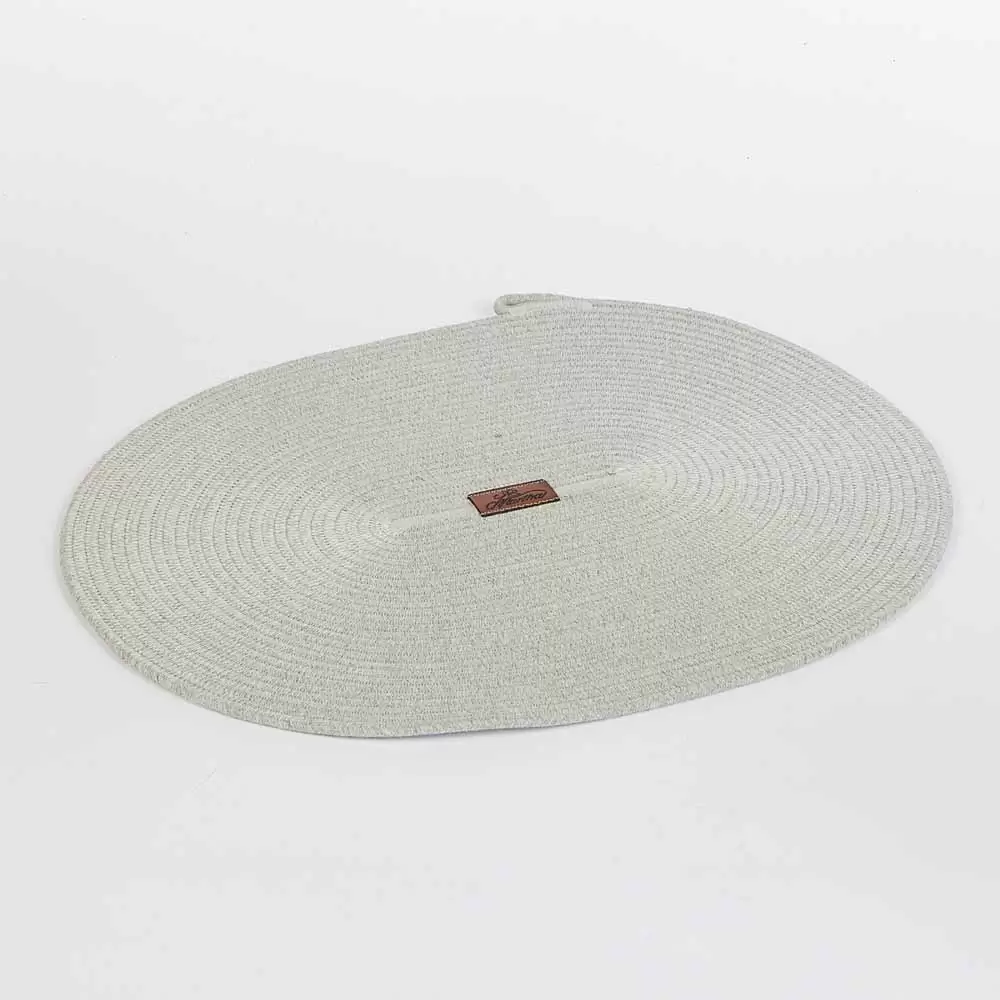 زیر بشقابی رنگ خاکستری بیضی