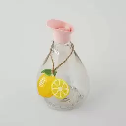 ابلیمو خوری مدل شیشه ای رنگ گلبهی سایز 3