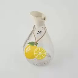 ابلیمو خوری شیشه ای رنگ بژ سایز 3