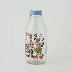 بطری شیشه ای شیر طرح هومان
