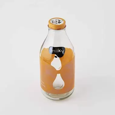 بطری شیر مدل نوستالژی رنگ نارنجی