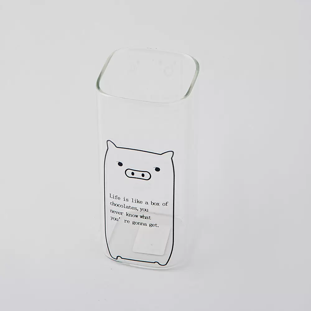 لیوان طرح مربع مدل حیوانی