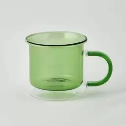 ماگ پیرکس رنگ سبز دسته دار