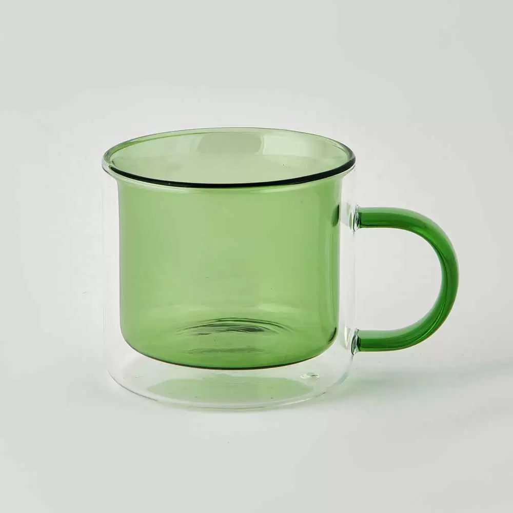 ماگ پیرکس رنگ سبز دسته دار