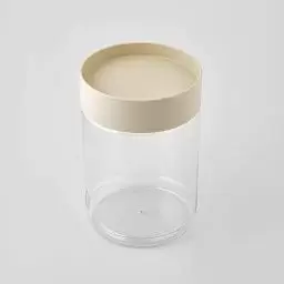 ظرف استوانه در دار لبه دار کرم