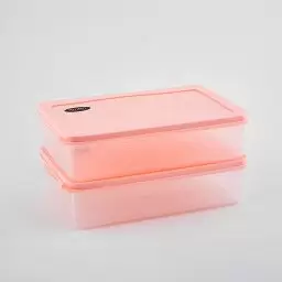 ست فریزر دو عددی رنگ گلبهی طرح مستطیلی