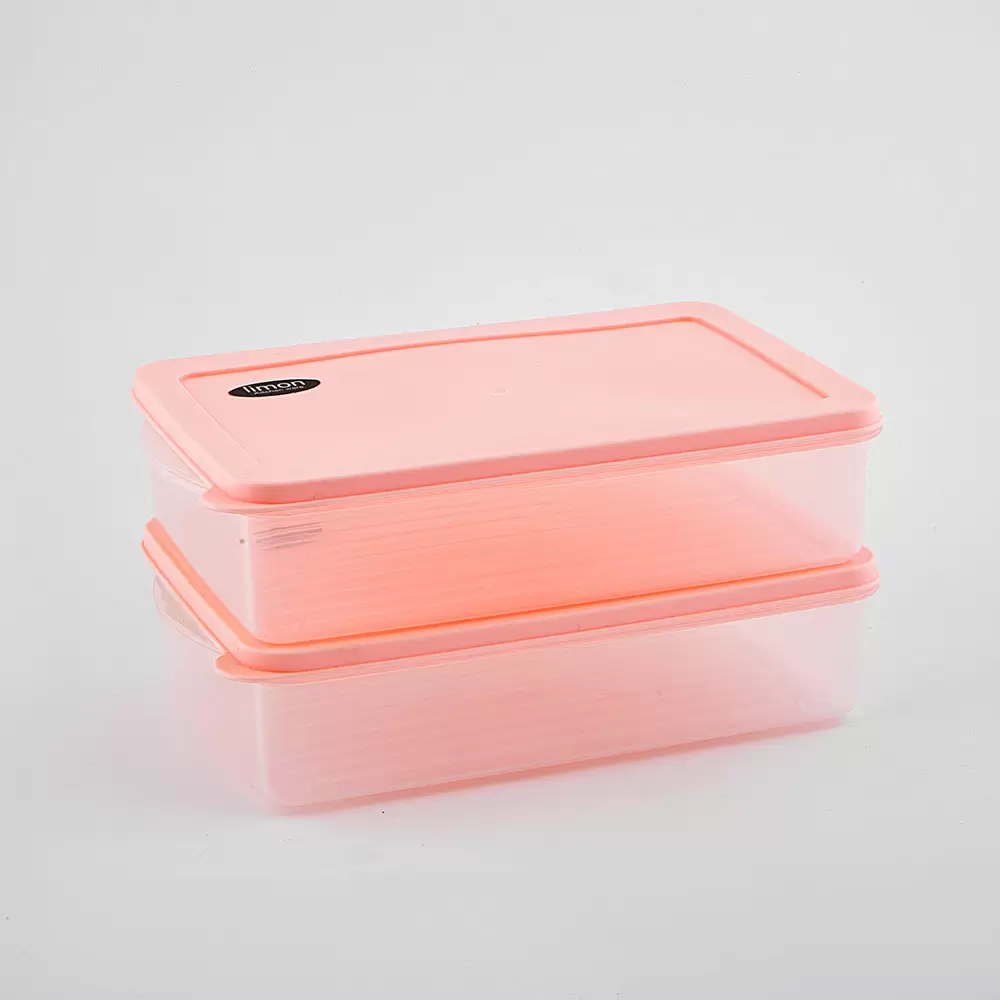 ست فریزر دو عددی رنگ گلبهی طرح مستطیلی