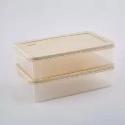 ست فریزر دو عددی رنگ کرمی مدل مستطیلی