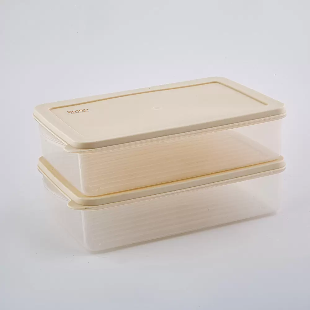 ست فریزر دو عددی رنگ کرمی مدل مستطیلی