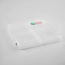 ظرف فریزری طرح چهارخانه رنگ سفید